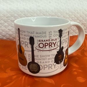 Grand Ole Opry Coffee Mug White Ceramic Cup Nashville TN Souvenir Music New